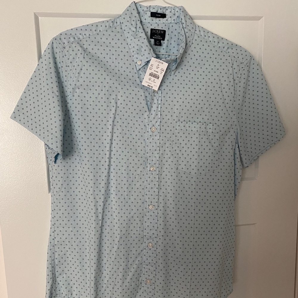 Brand new with tags. J. Crew Men's Size Medium Slim fit Short sleeve button up